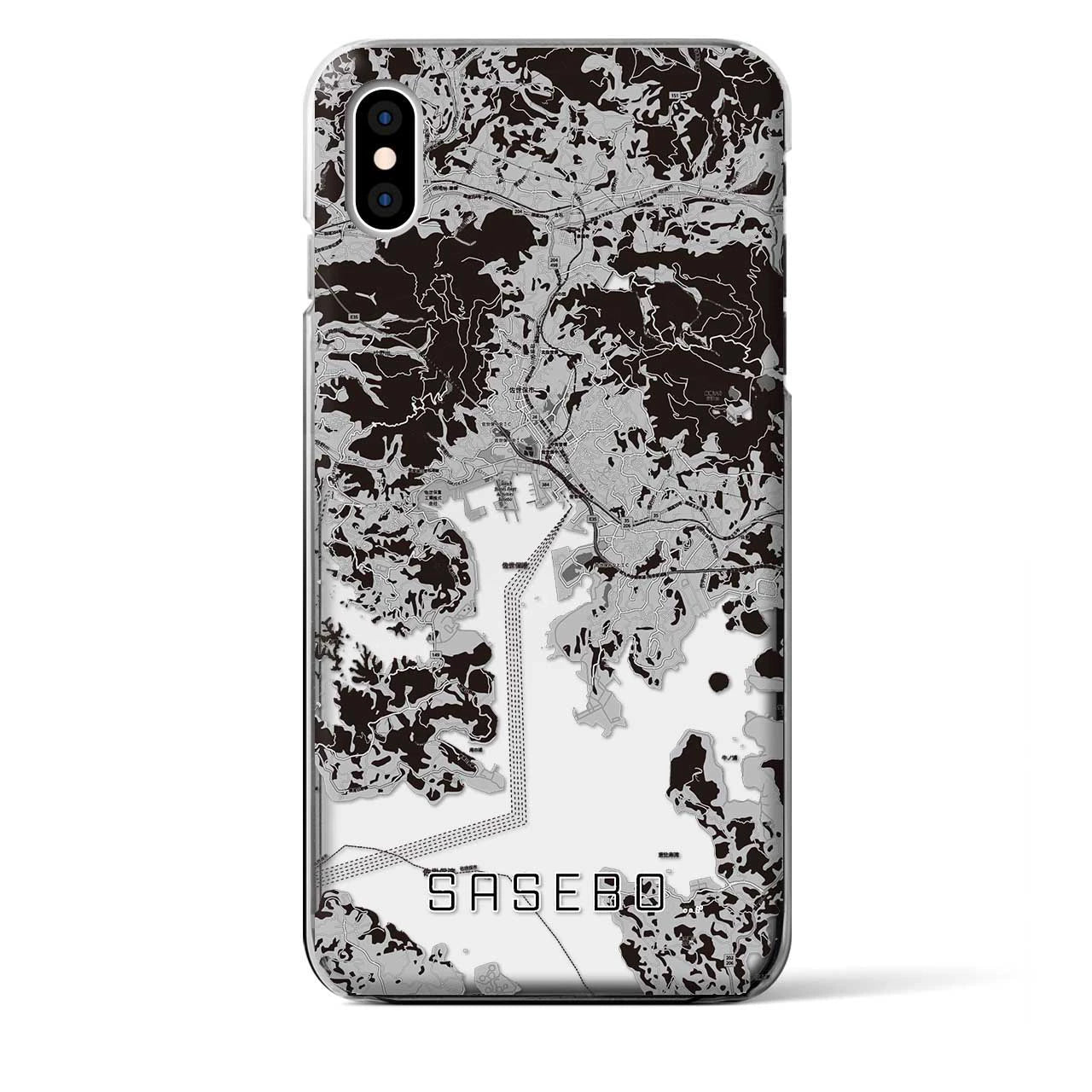 【佐世保(長崎県)】地図柄iPhoneケース(クリアタイプ)