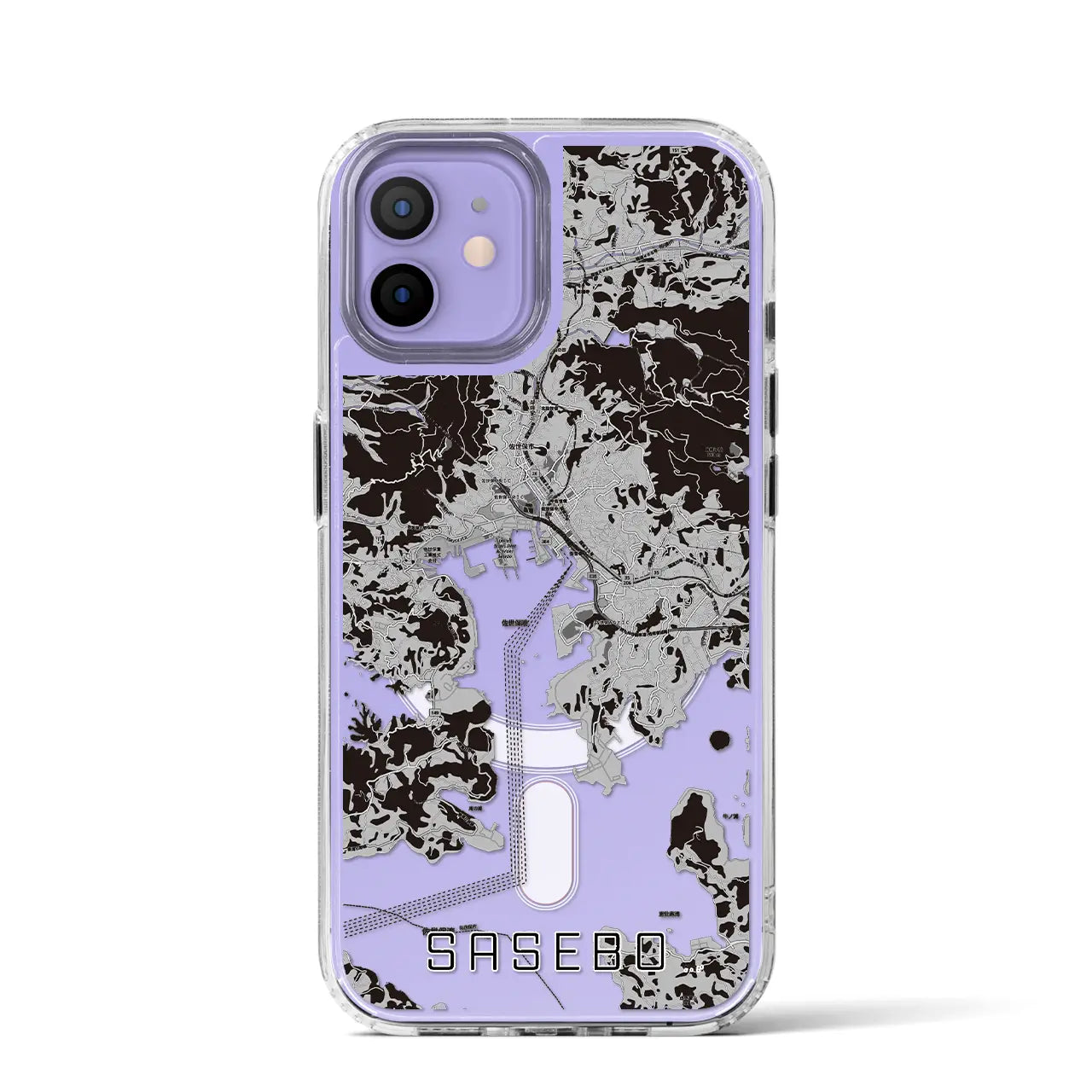 【佐世保(長崎県)】地図柄iPhoneケース(MagSafeタイプ)