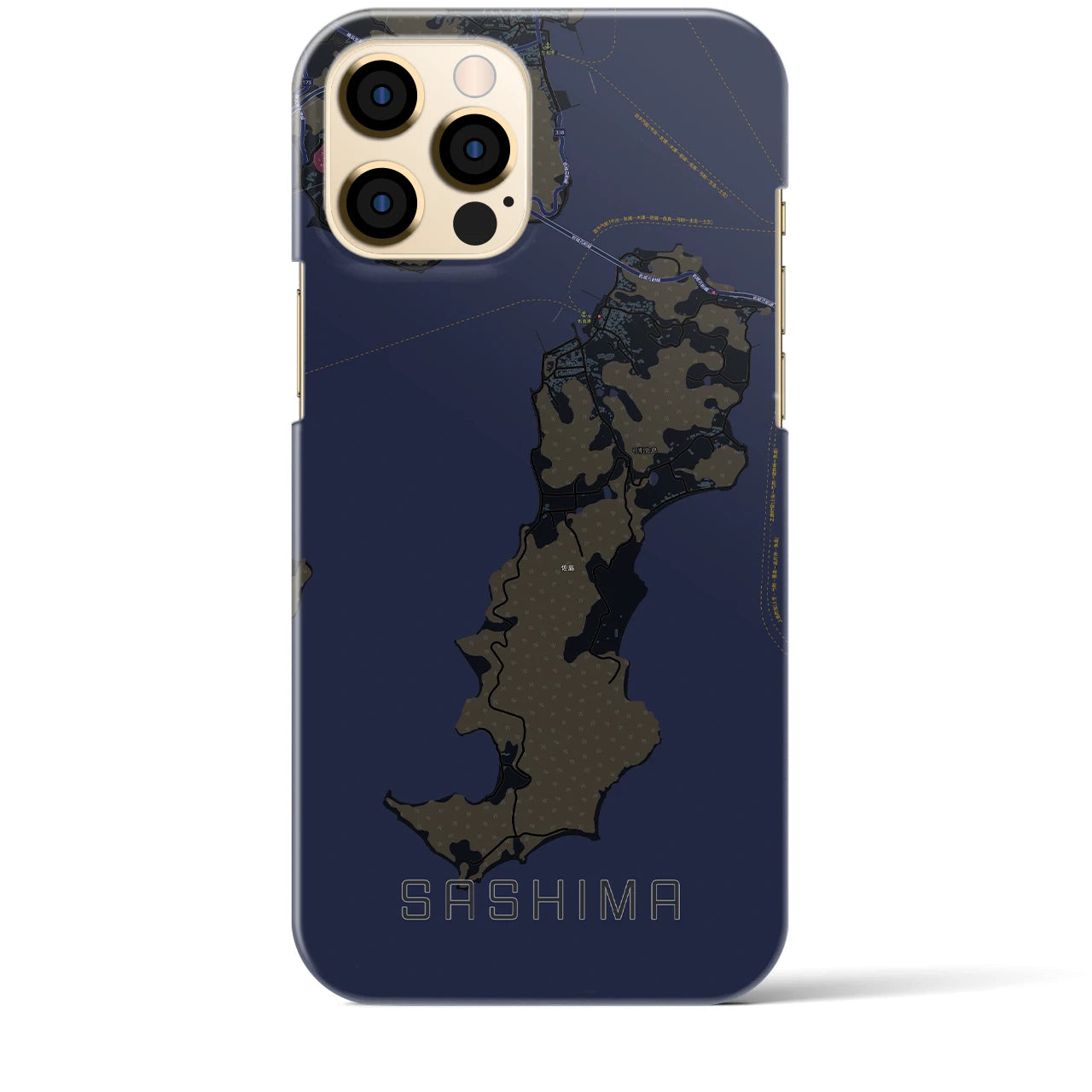 【佐島(愛媛県)】地図柄iPhoneケース(バックカバータイプ)