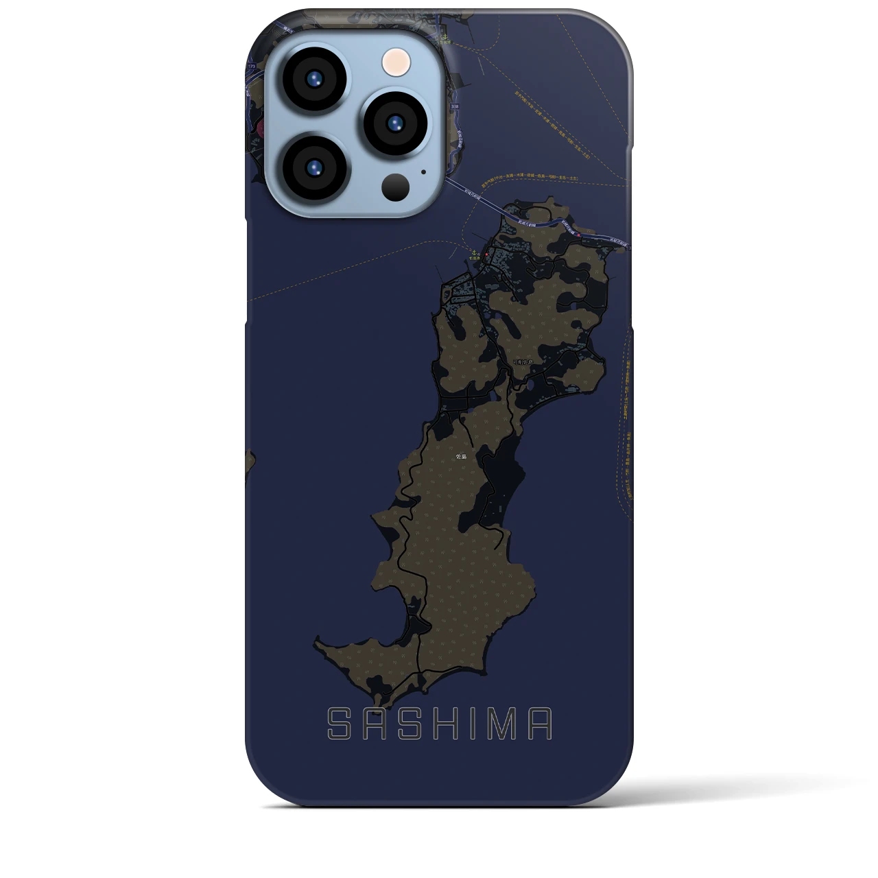 【佐島(愛媛県)】地図柄iPhoneケース(バックカバータイプ)