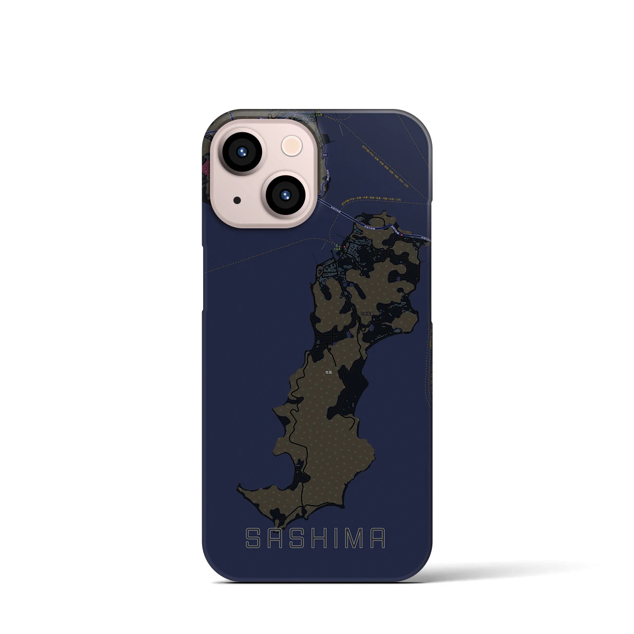【佐島(愛媛県)】地図柄iPhoneケース(バックカバータイプ)