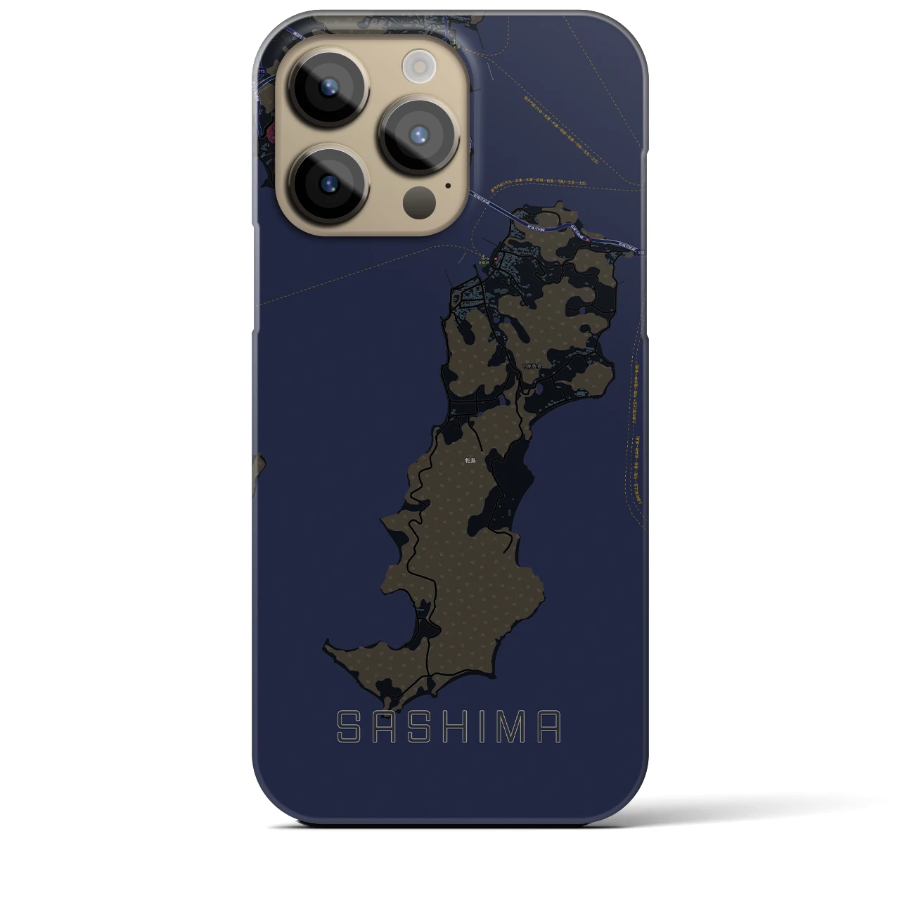 【佐島(愛媛県)】地図柄iPhoneケース(バックカバータイプ)