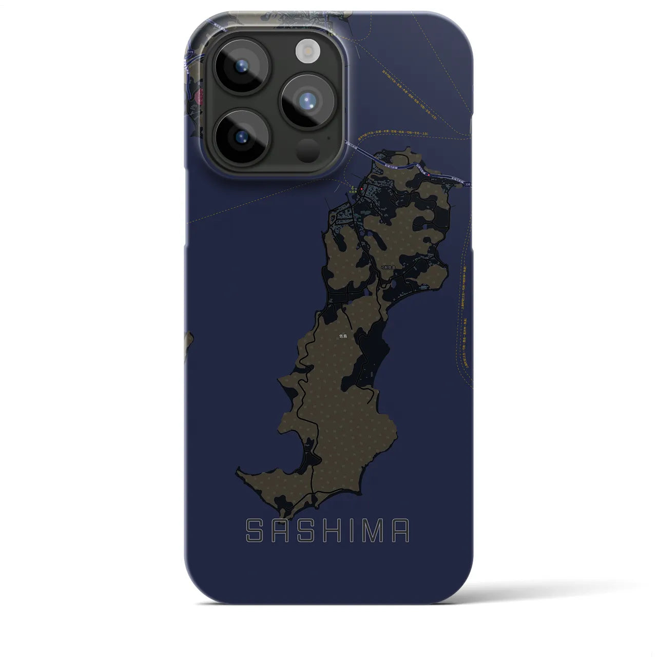 【佐島(愛媛県)】地図柄iPhoneケース(バックカバータイプ)