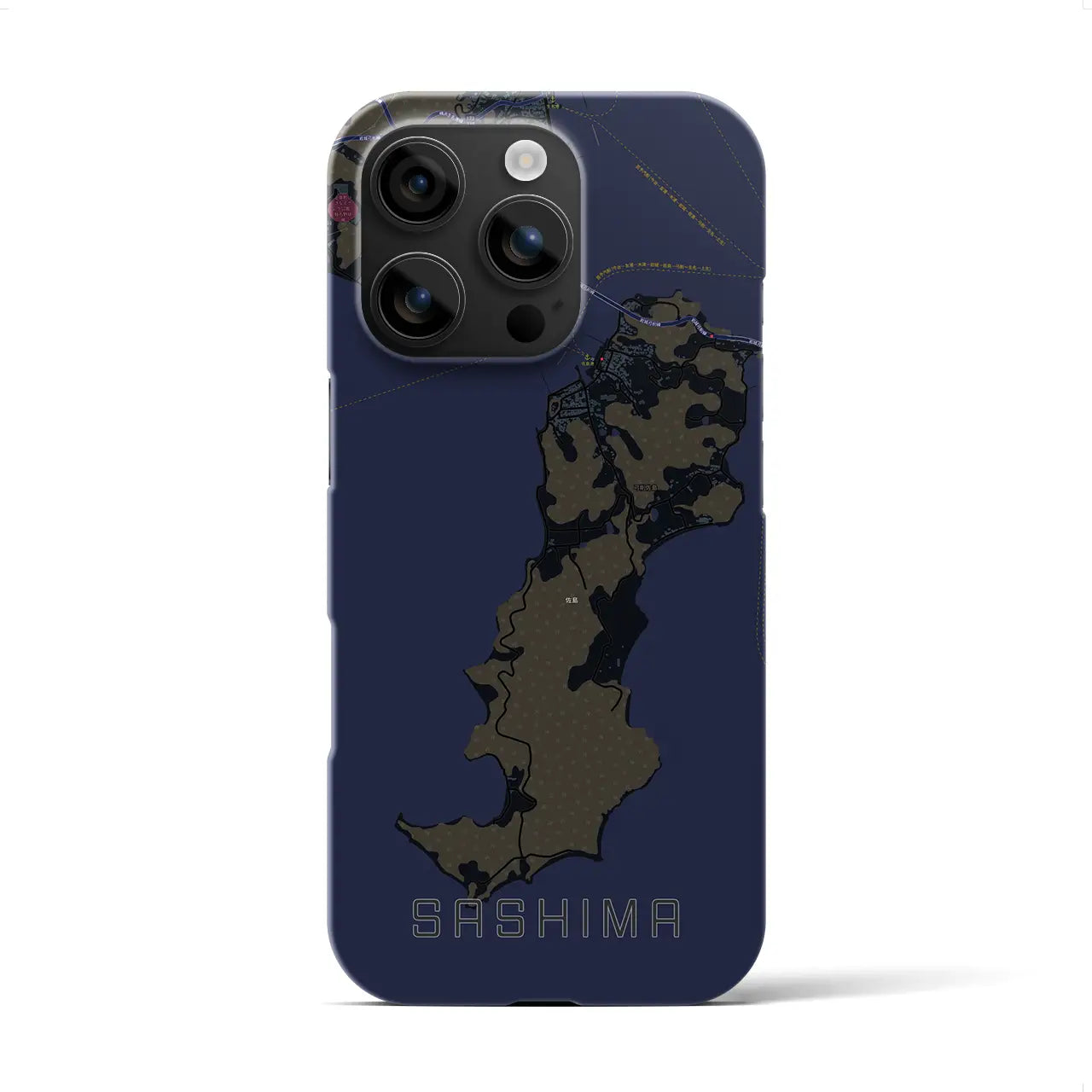 【佐島(愛媛県)】地図柄iPhoneケース(バックカバータイプ)