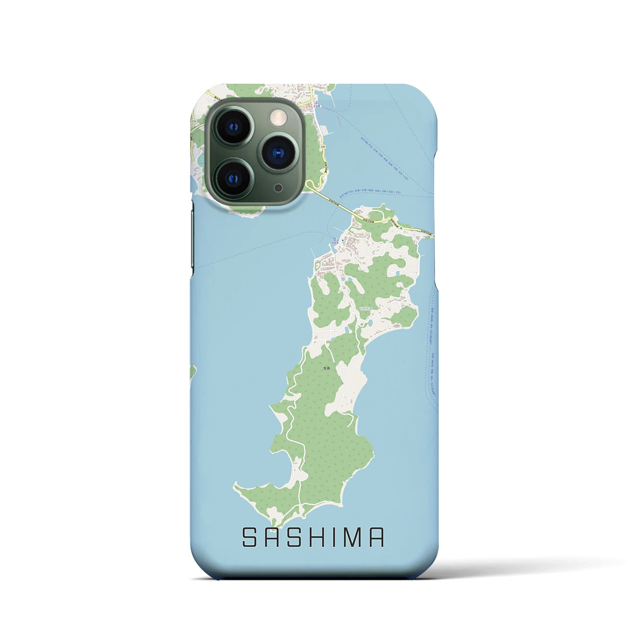 【佐島(愛媛県)】地図柄iPhoneケース(バックカバータイプ)