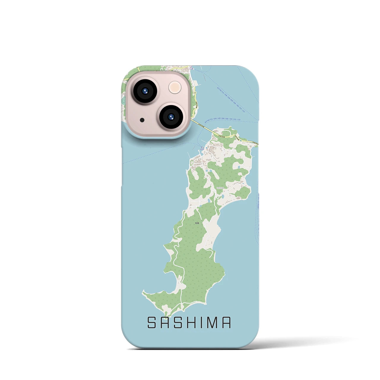 【佐島(愛媛県)】地図柄iPhoneケース(バックカバータイプ)