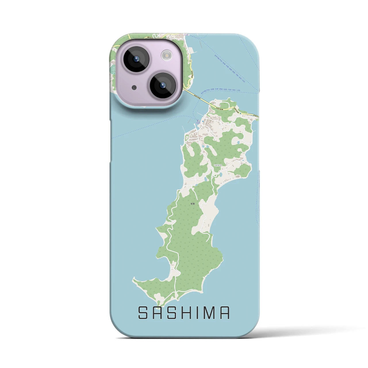 【佐島(愛媛県)】地図柄iPhoneケース(バックカバータイプ)
