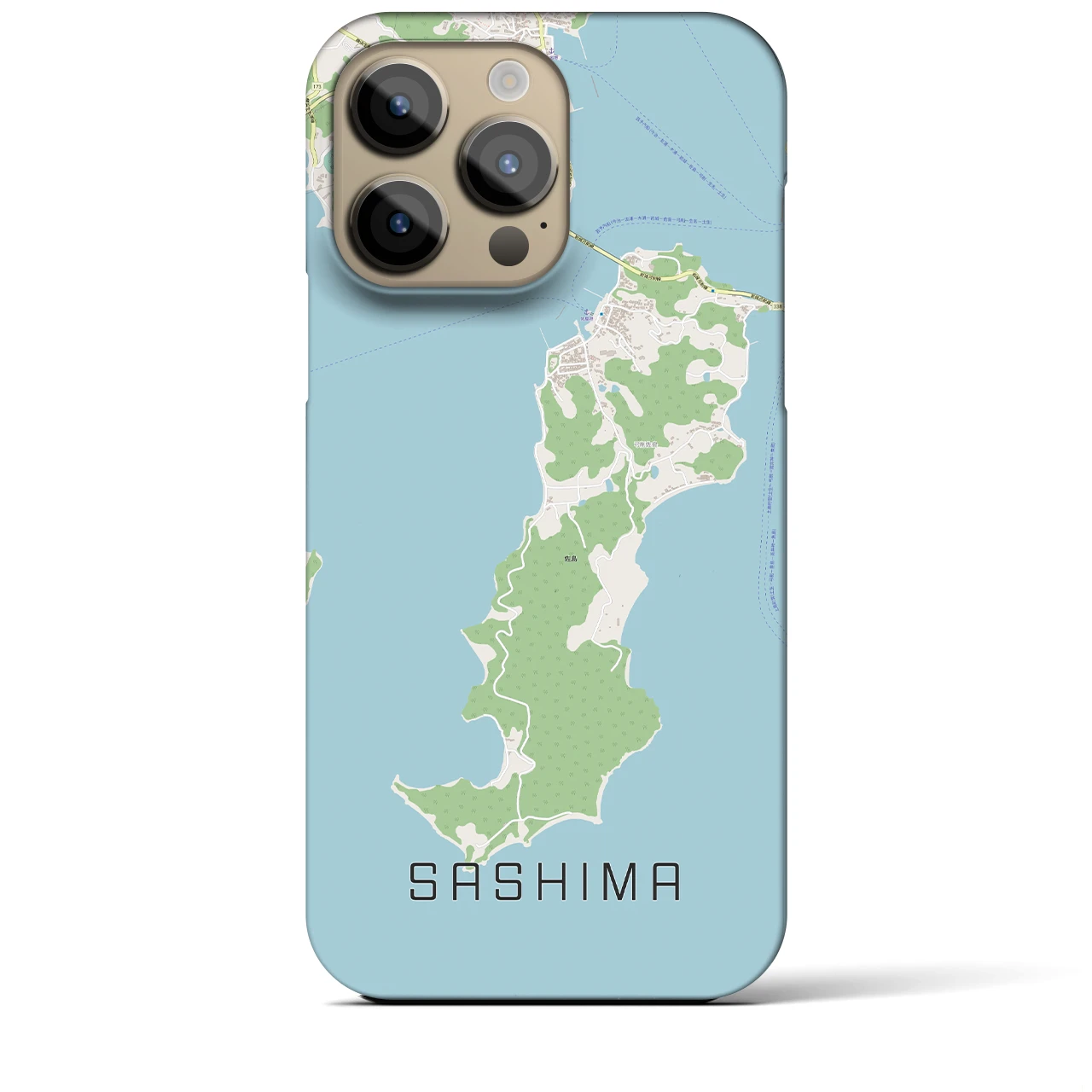 【佐島(愛媛県)】地図柄iPhoneケース(バックカバータイプ)