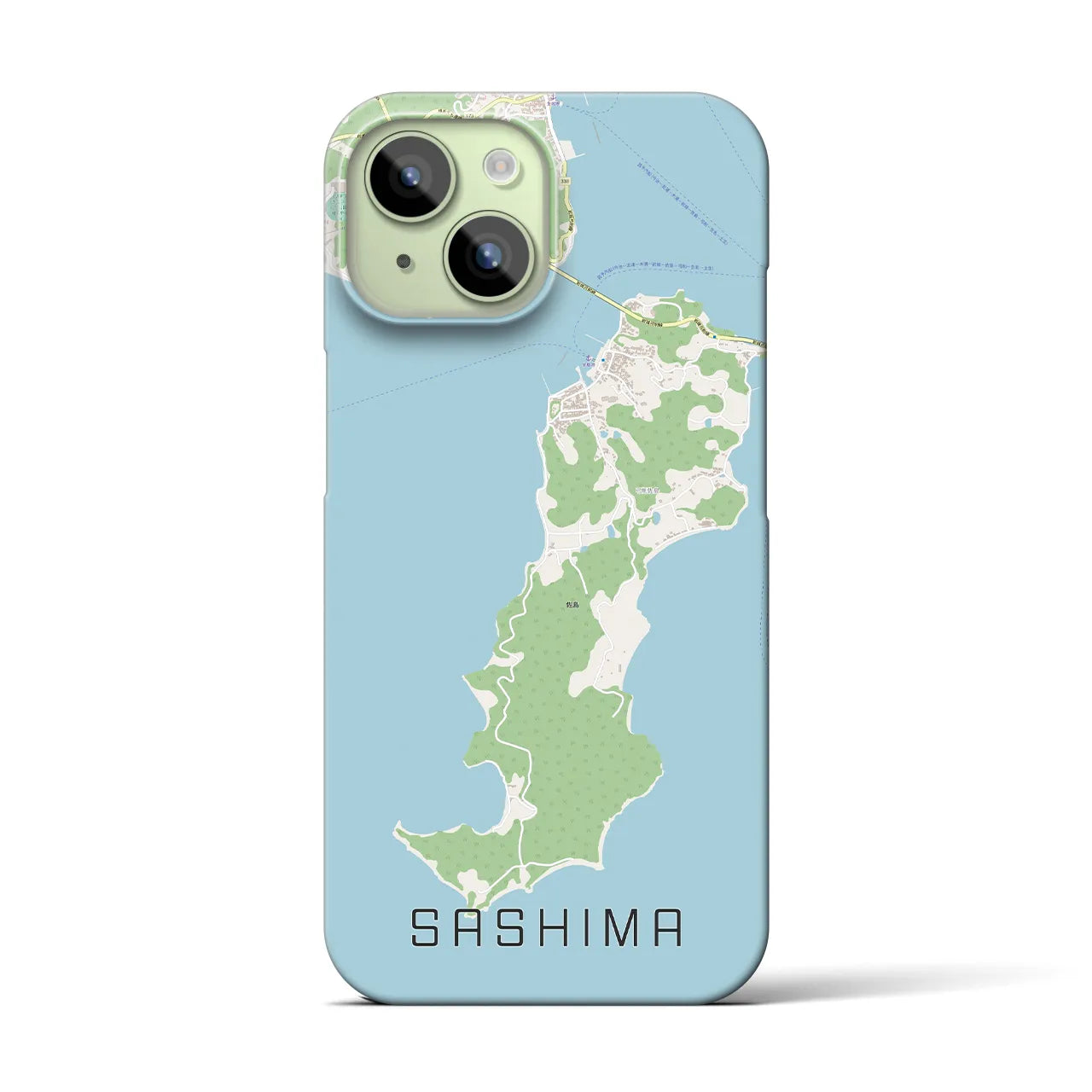 【佐島(愛媛県)】地図柄iPhoneケース(バックカバータイプ)