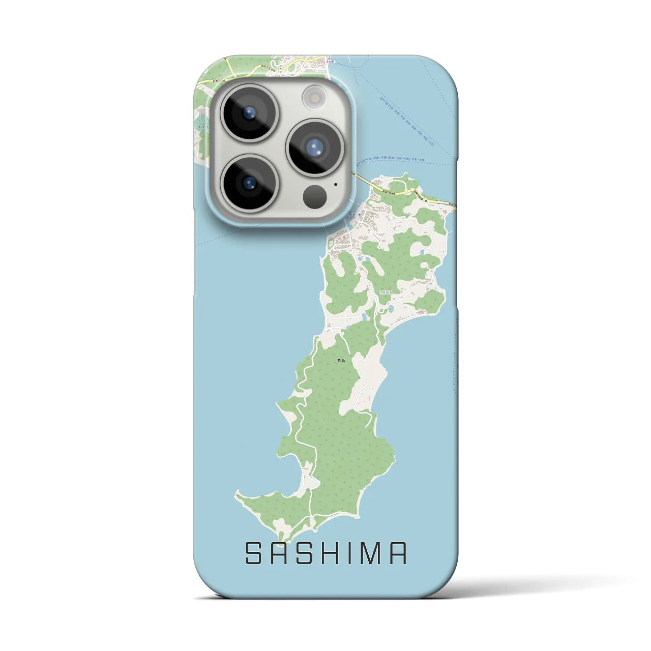 【佐島(愛媛県)】地図柄iPhoneケース(バックカバータイプ)