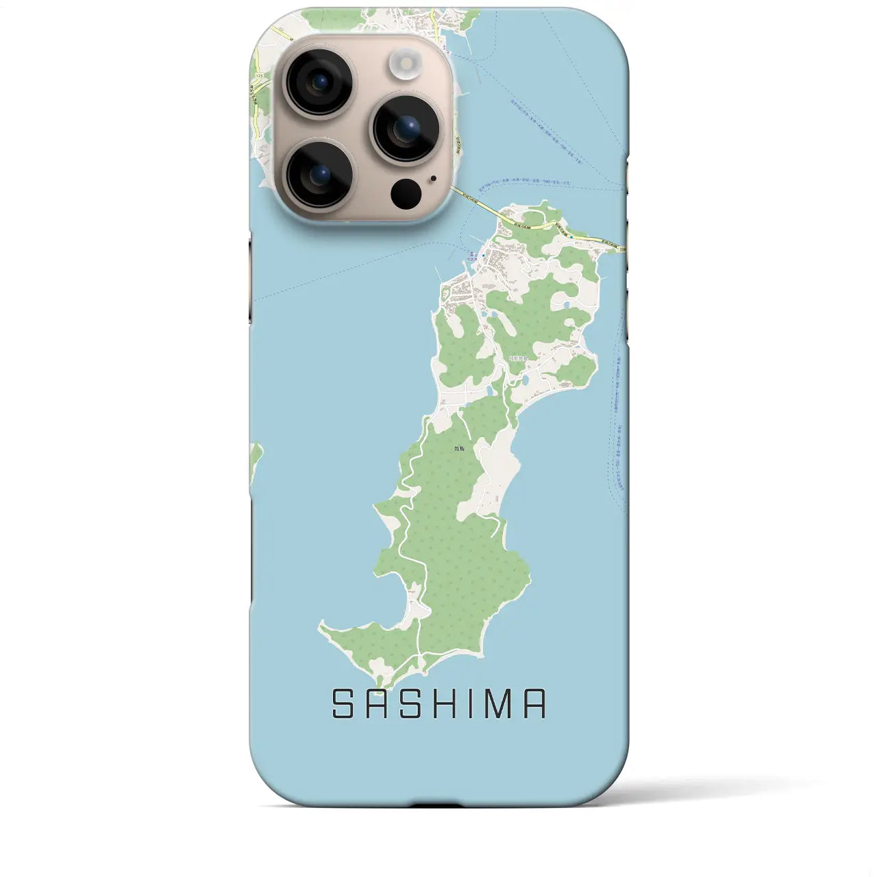 【佐島(愛媛県)】地図柄iPhoneケース(バックカバータイプ)