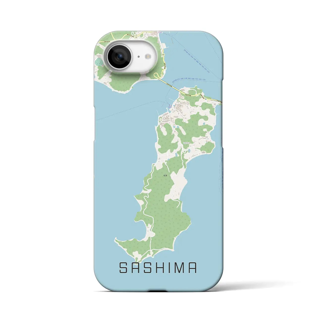 【佐島(愛媛県)】地図柄iPhoneケース(バックカバータイプ)