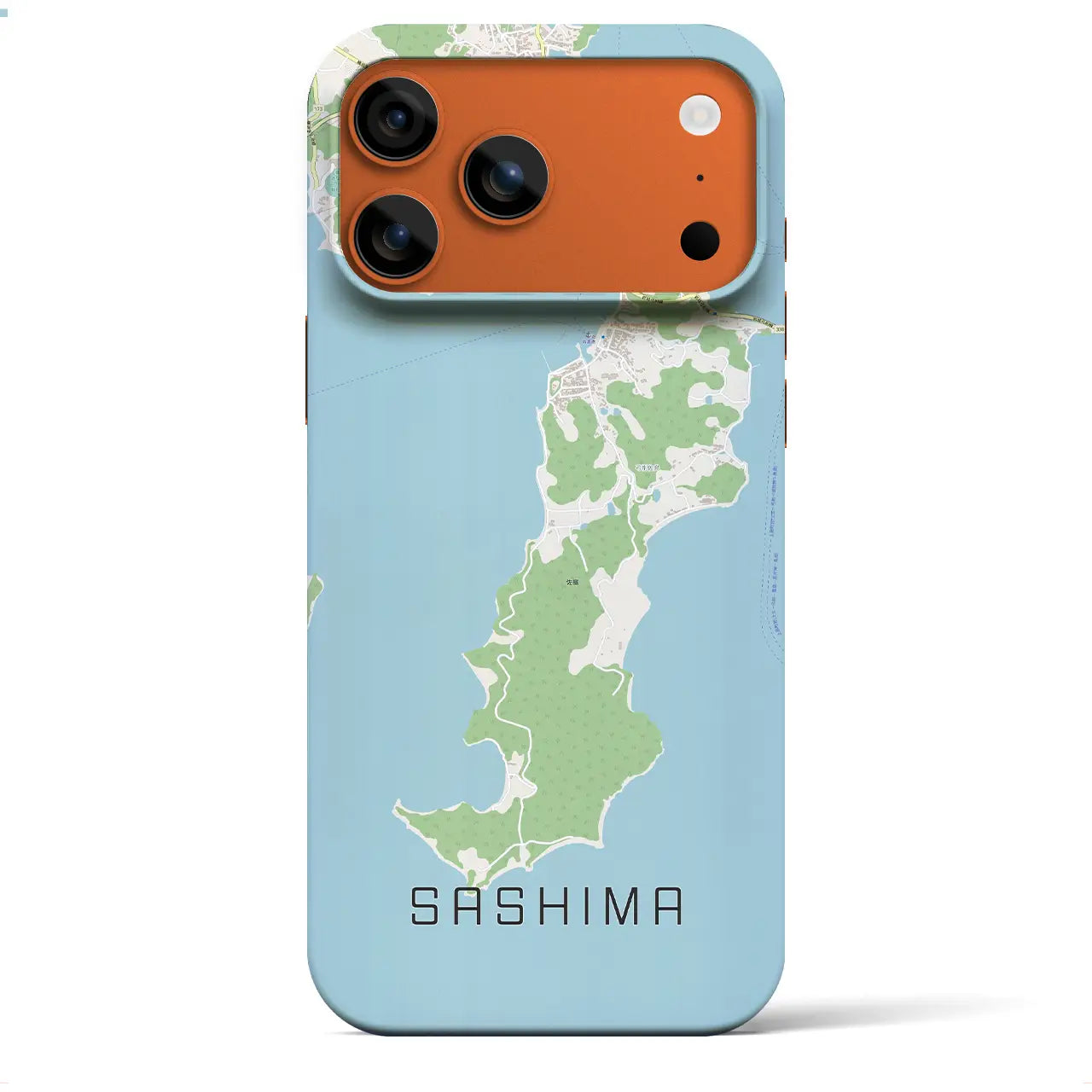 【佐島(愛媛県)】地図柄iPhoneケース(バックカバータイプ)
