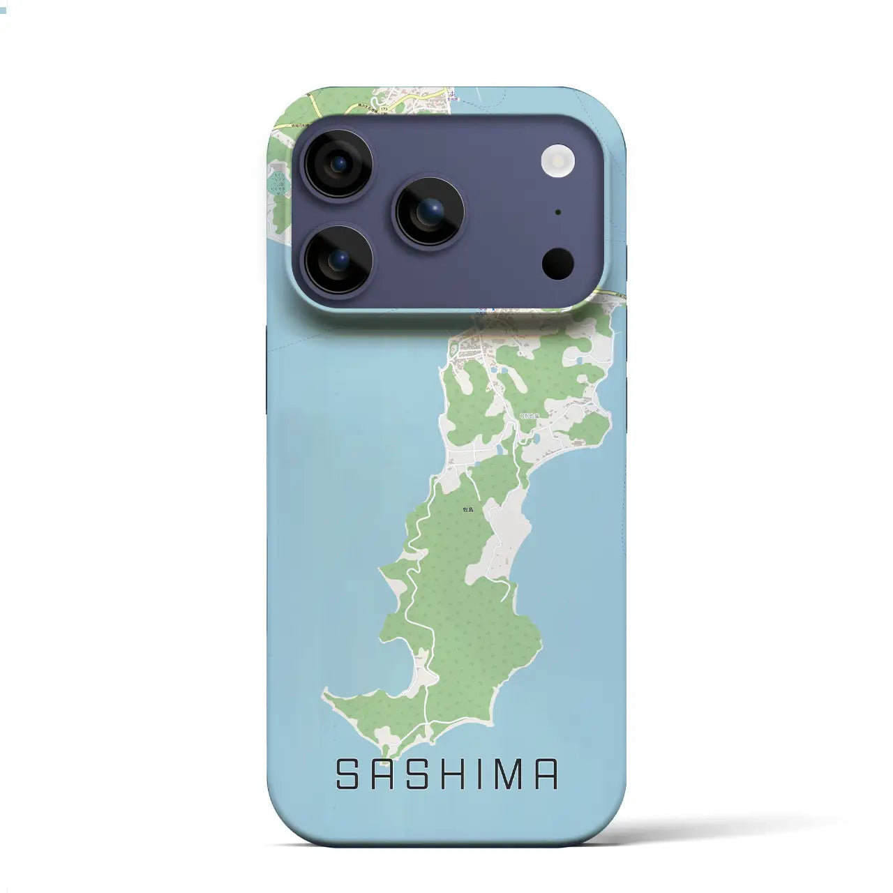 【佐島(愛媛県)】地図柄iPhoneケース(バックカバータイプ)