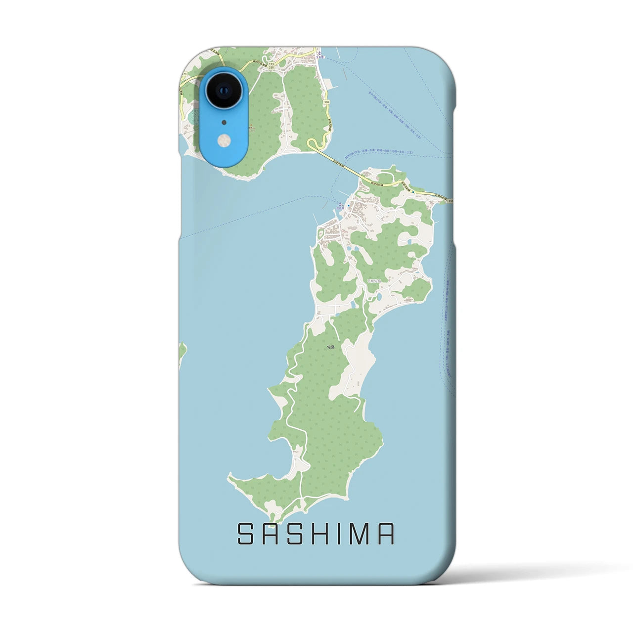 【佐島(愛媛県)】地図柄iPhoneケース(バックカバータイプ)