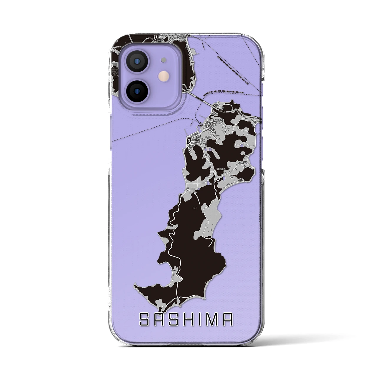 【佐島(愛媛県)】地図柄iPhoneケース(クリアタイプ)