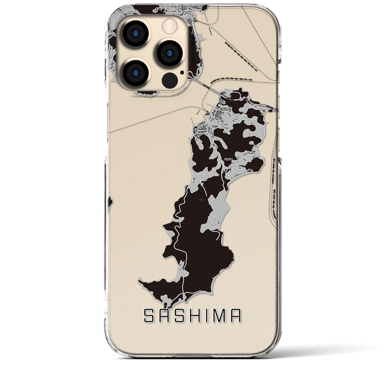 【佐島(愛媛県)】地図柄iPhoneケース(クリアタイプ)