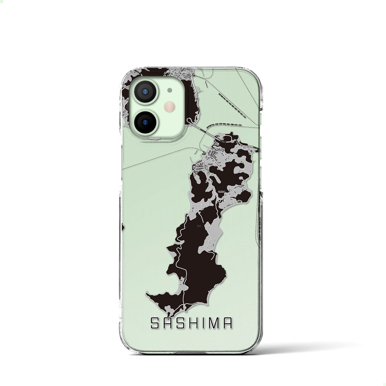 【佐島(愛媛県)】地図柄iPhoneケース(クリアタイプ)