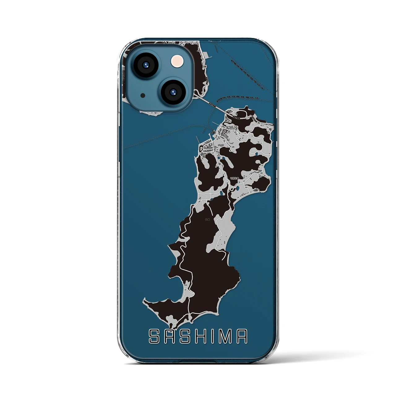 【佐島(愛媛県)】地図柄iPhoneケース(クリアタイプ)