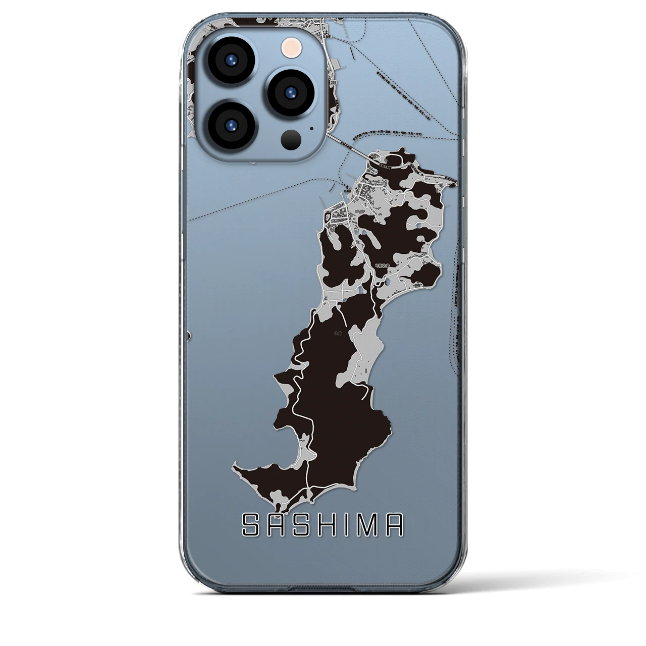 【佐島(愛媛県)】地図柄iPhoneケース(クリアタイプ)