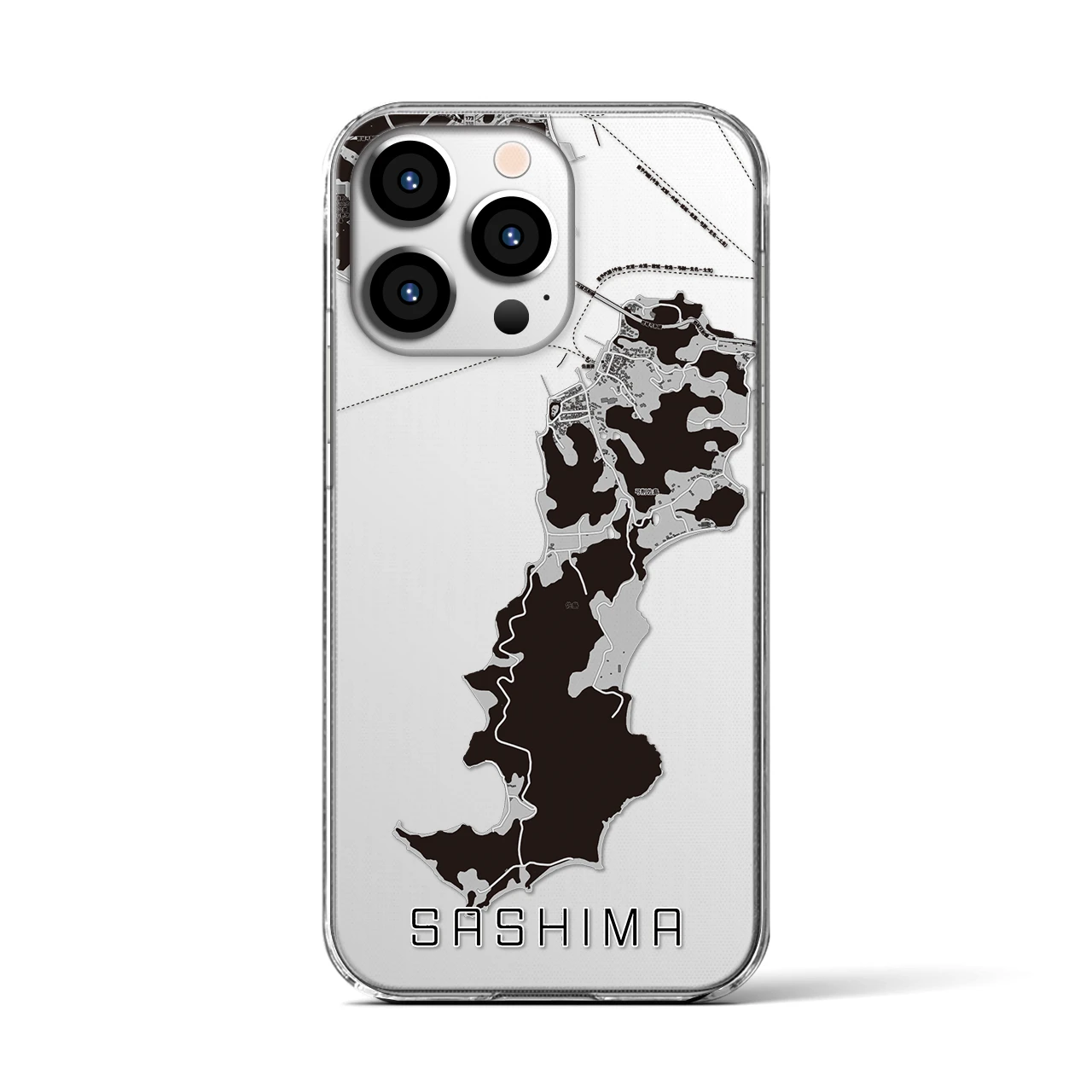 【佐島(愛媛県)】地図柄iPhoneケース(クリアタイプ)