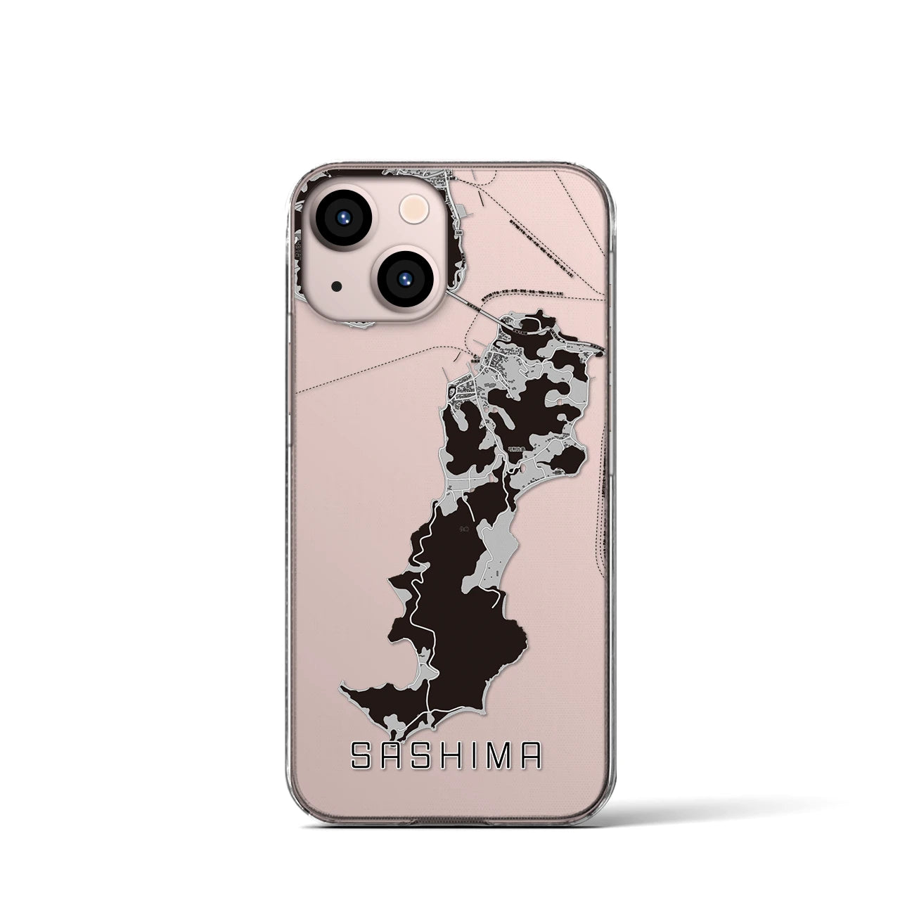 【佐島(愛媛県)】地図柄iPhoneケース(クリアタイプ)