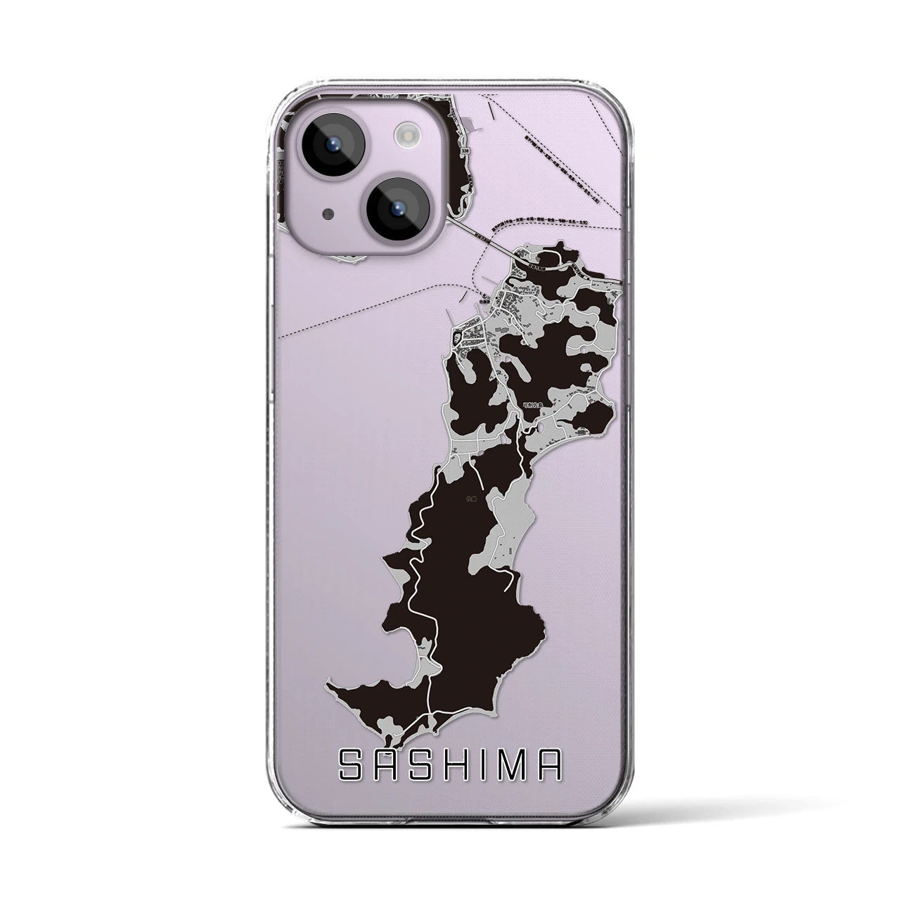 【佐島(愛媛県)】地図柄iPhoneケース(クリアタイプ)