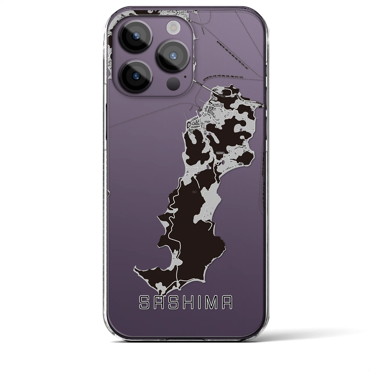 【佐島(愛媛県)】地図柄iPhoneケース(クリアタイプ)