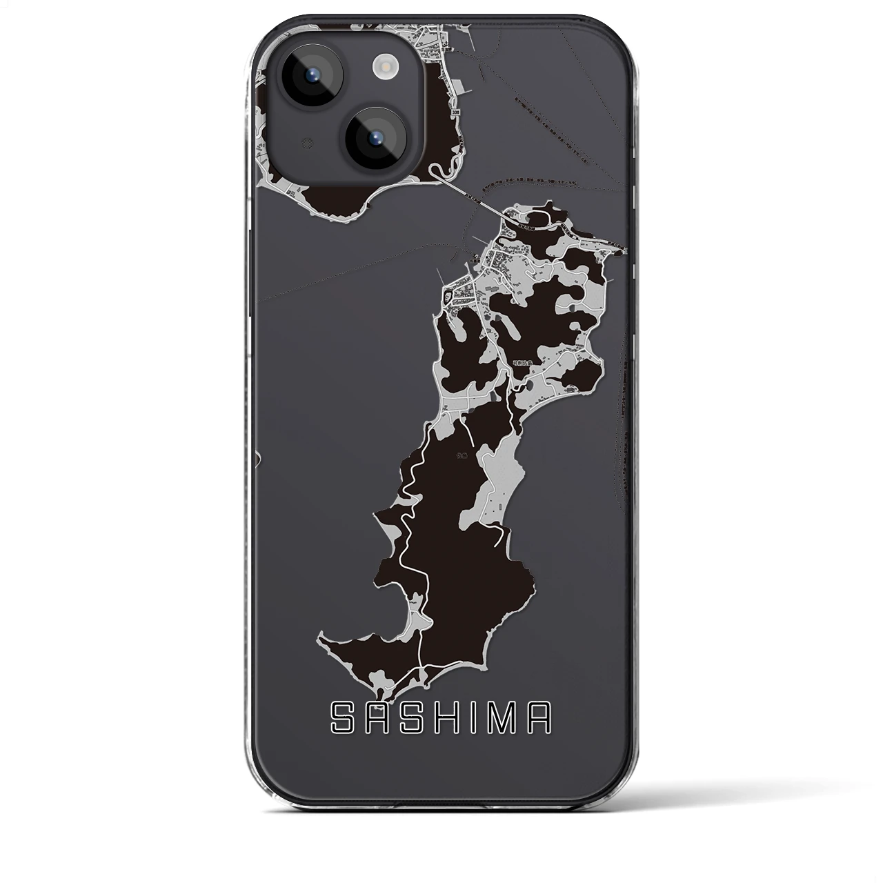 【佐島(愛媛県)】地図柄iPhoneケース(クリアタイプ)