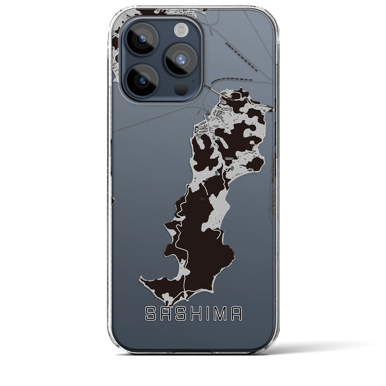 【佐島(愛媛県)】地図柄iPhoneケース(クリアタイプ)