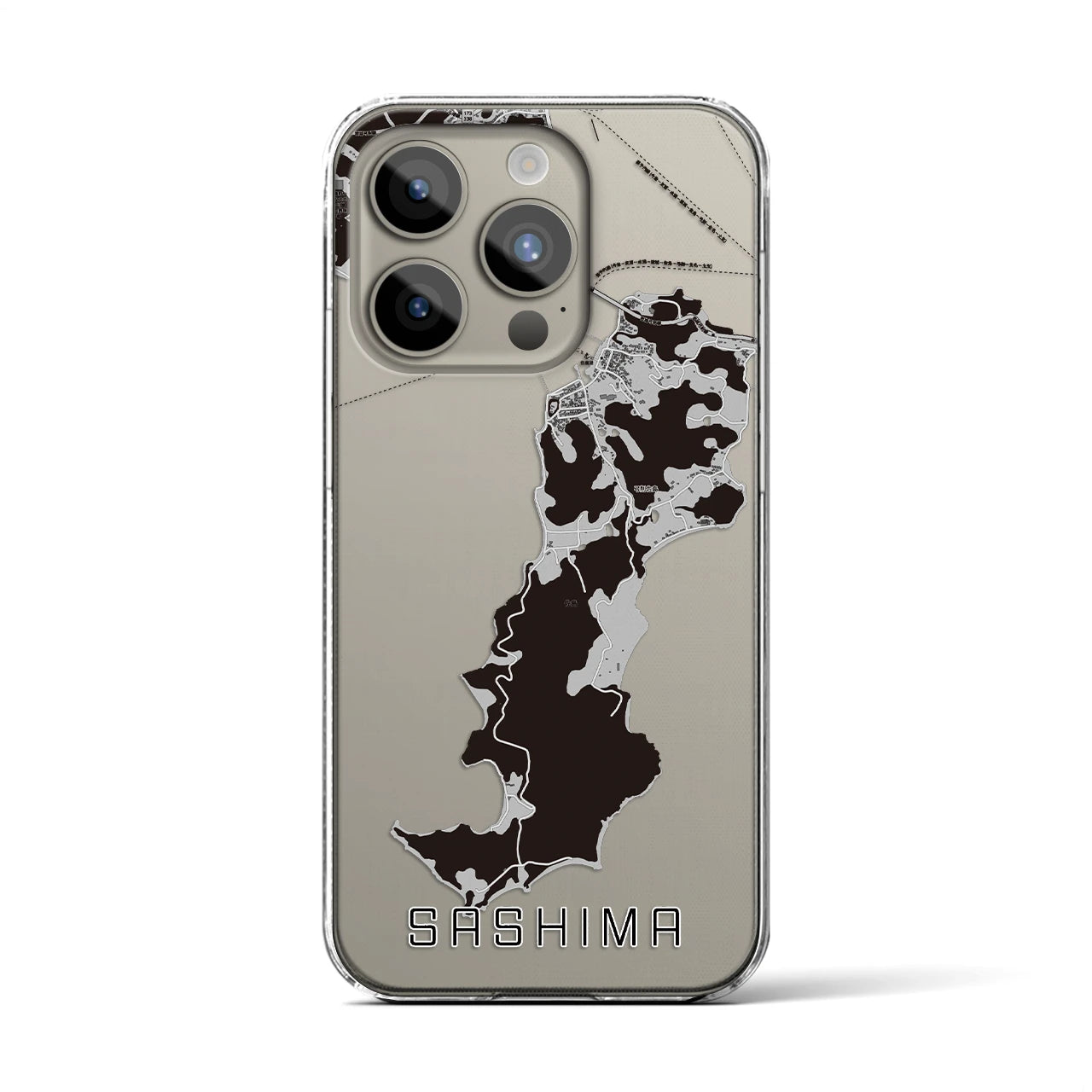 【佐島(愛媛県)】地図柄iPhoneケース(クリアタイプ)