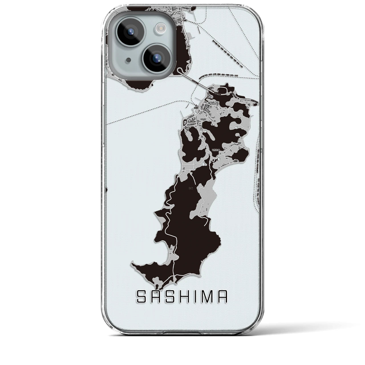 【佐島(愛媛県)】地図柄iPhoneケース(クリアタイプ)