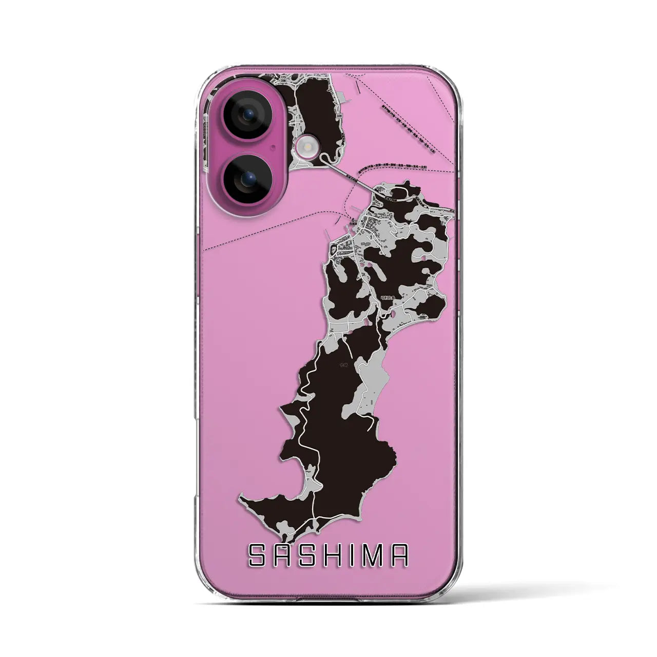 【佐島(愛媛県)】地図柄iPhoneケース(クリアタイプ)