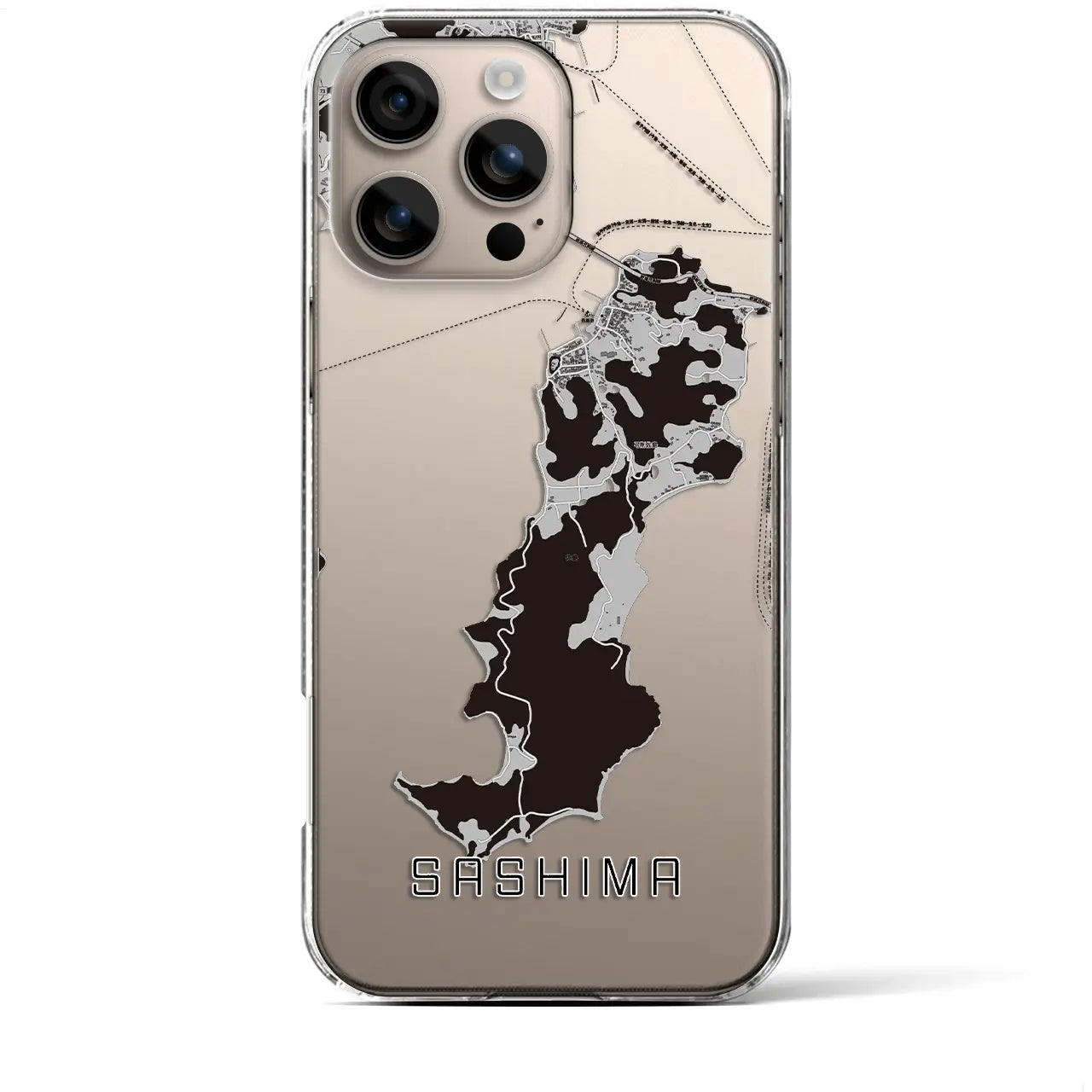 【佐島(愛媛県)】地図柄iPhoneケース(クリアタイプ)