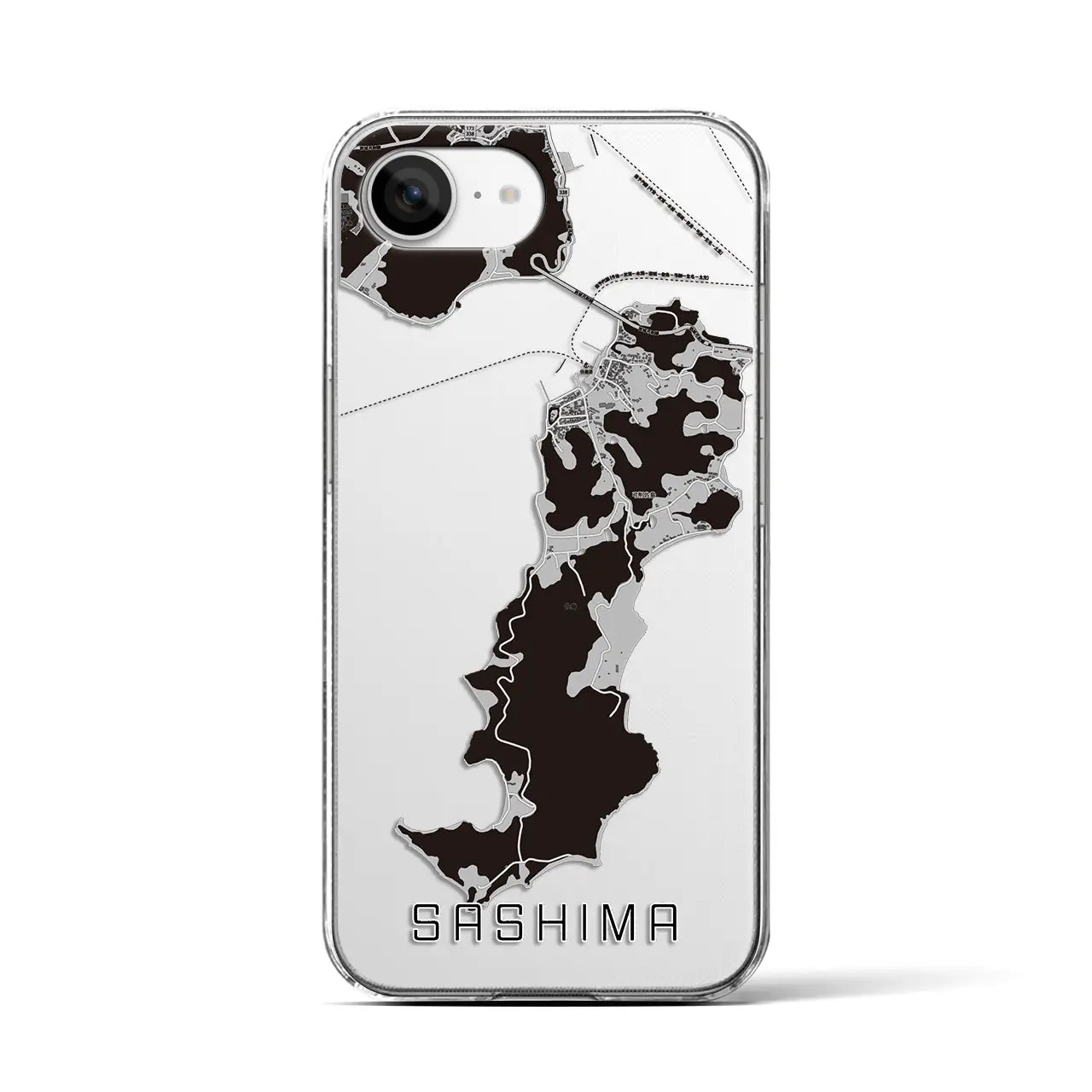 【佐島(愛媛県)】地図柄iPhoneケース(クリアタイプ)