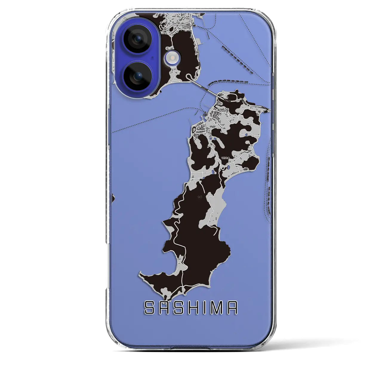 【佐島(愛媛県)】地図柄iPhoneケース(クリアタイプ)