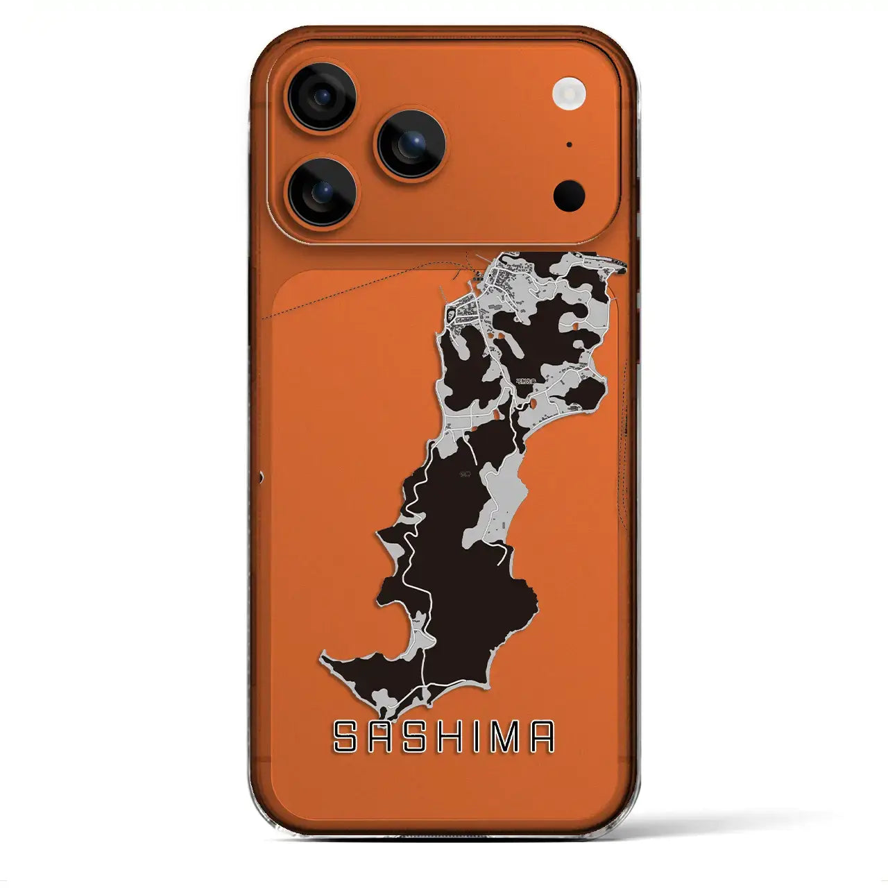 【佐島(愛媛県)】地図柄iPhoneケース(クリアタイプ)