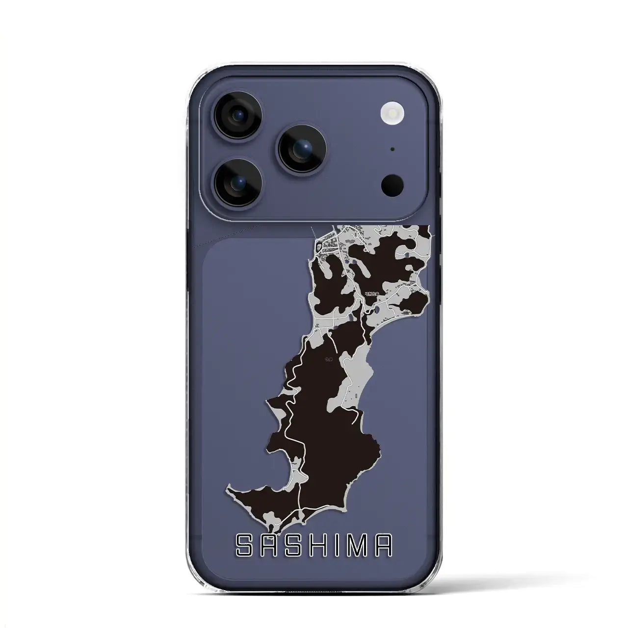 【佐島(愛媛県)】地図柄iPhoneケース(クリアタイプ)