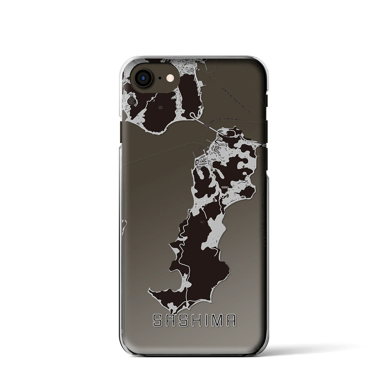 【佐島(愛媛県)】地図柄iPhoneケース(クリアタイプ)