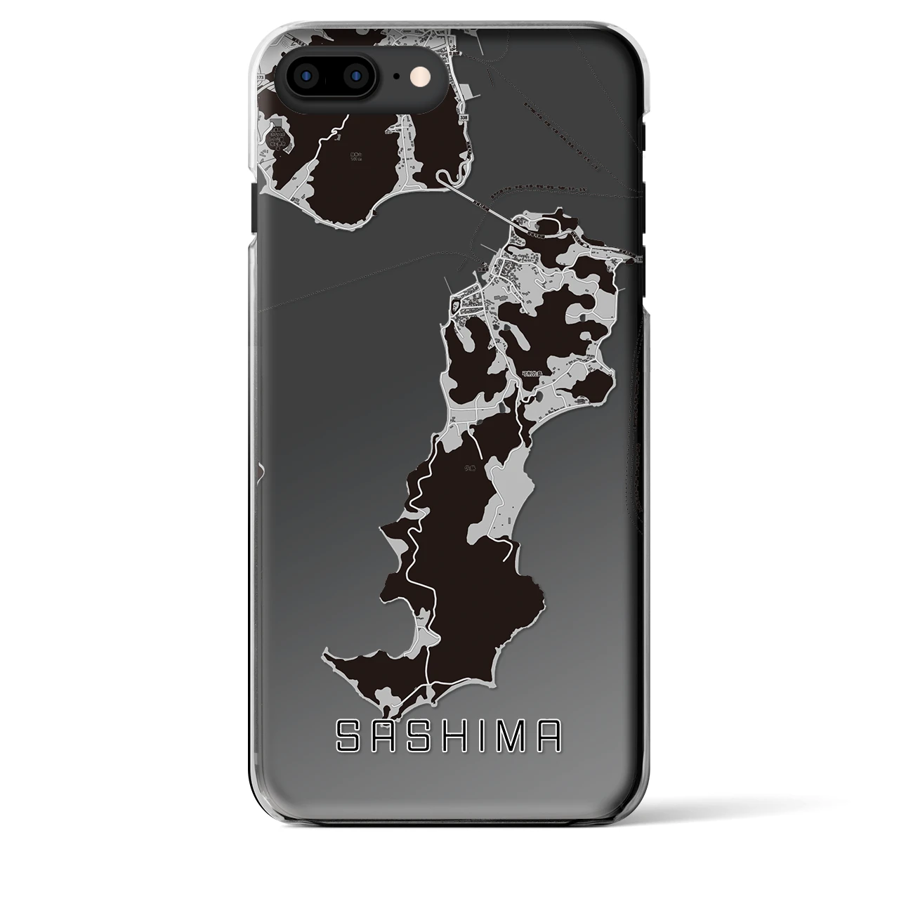 【佐島(愛媛県)】地図柄iPhoneケース(クリアタイプ)