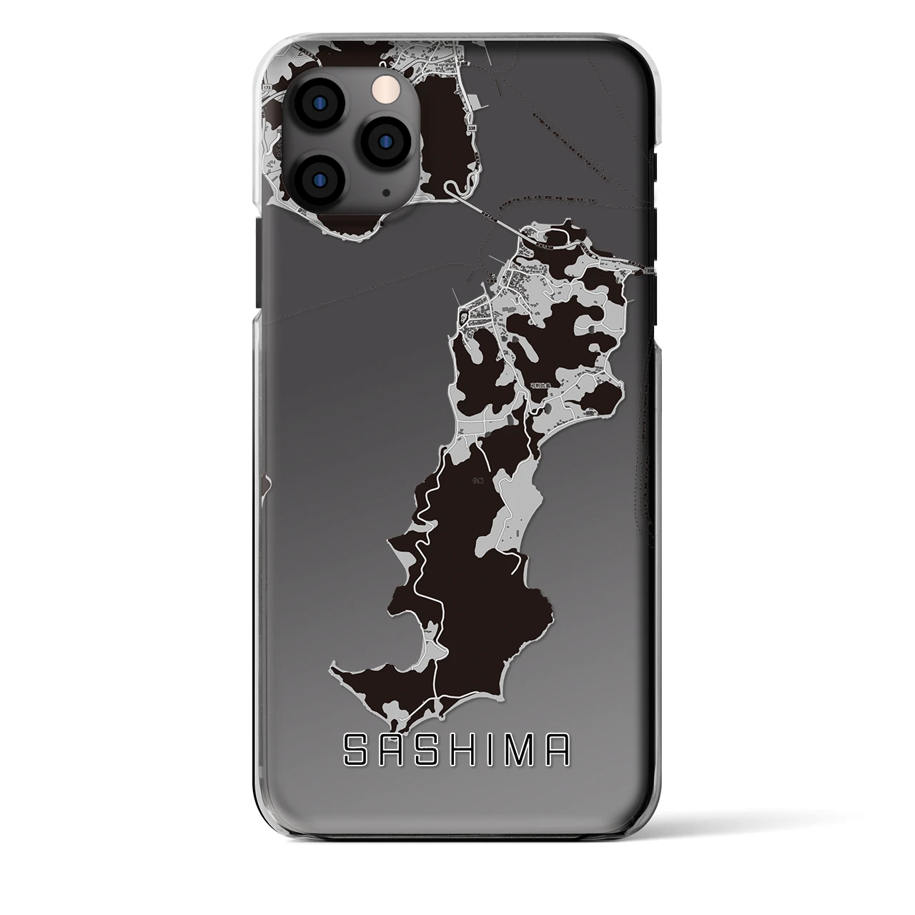 【佐島(愛媛県)】地図柄iPhoneケース(クリアタイプ)