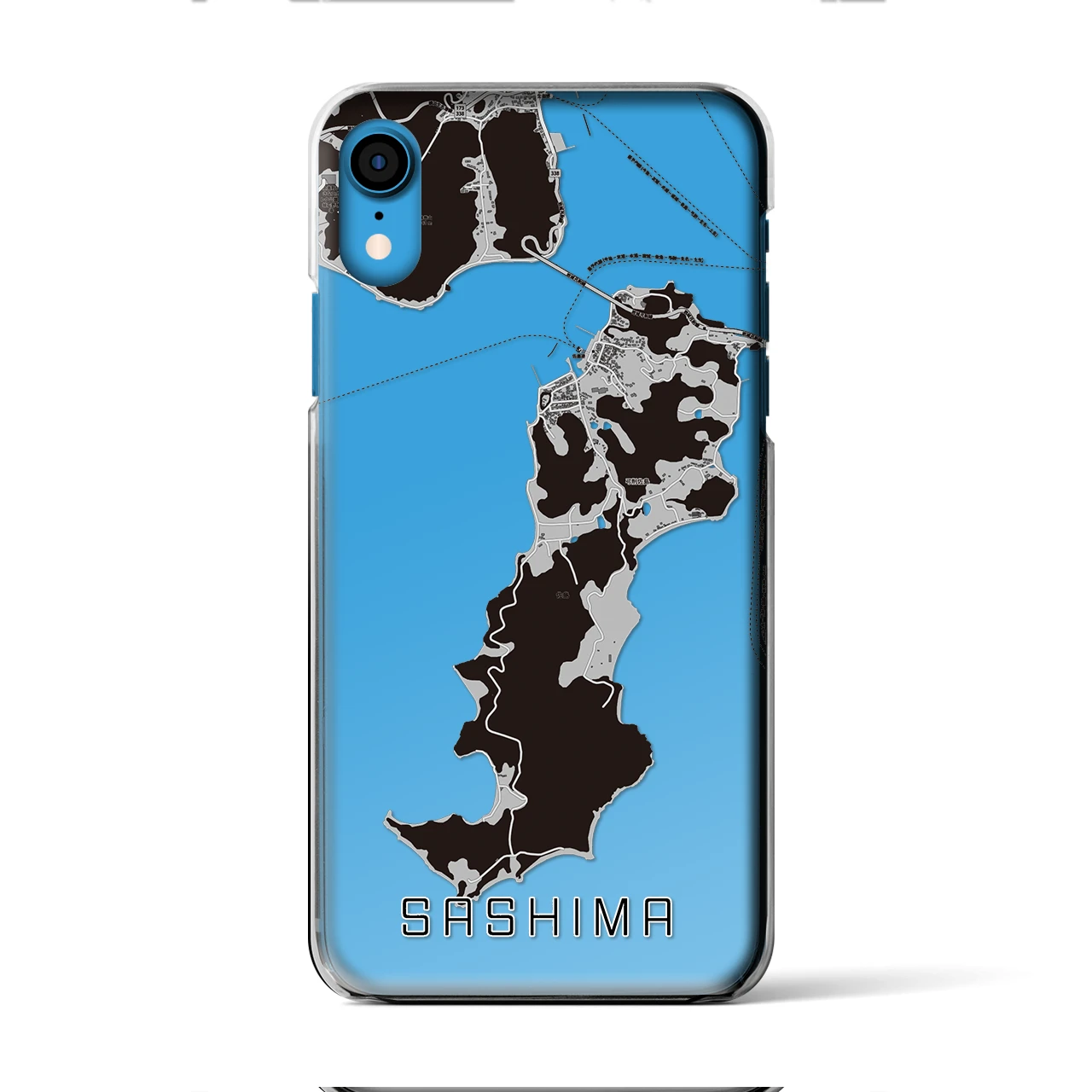 【佐島(愛媛県)】地図柄iPhoneケース(クリアタイプ)