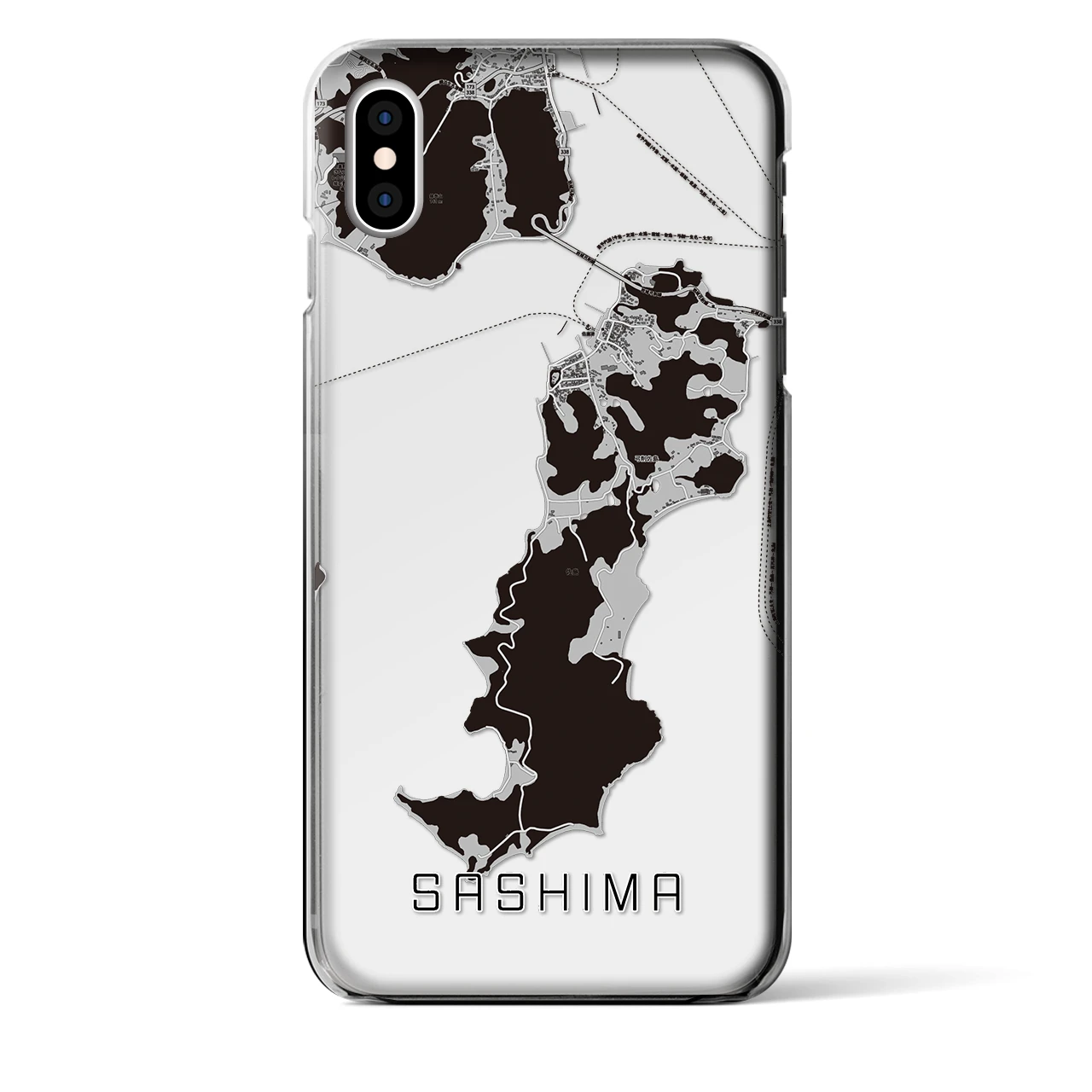 【佐島(愛媛県)】地図柄iPhoneケース(クリアタイプ)