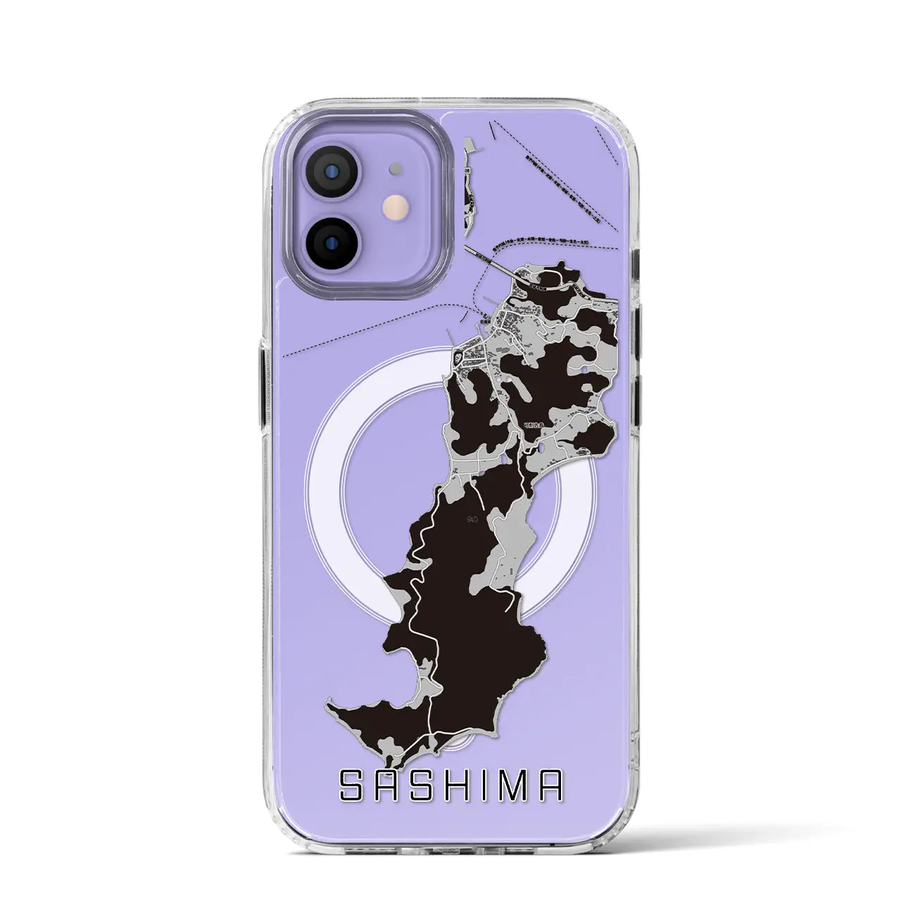 【佐島(愛媛県)】地図柄iPhoneケース(MagSafeタイプ)