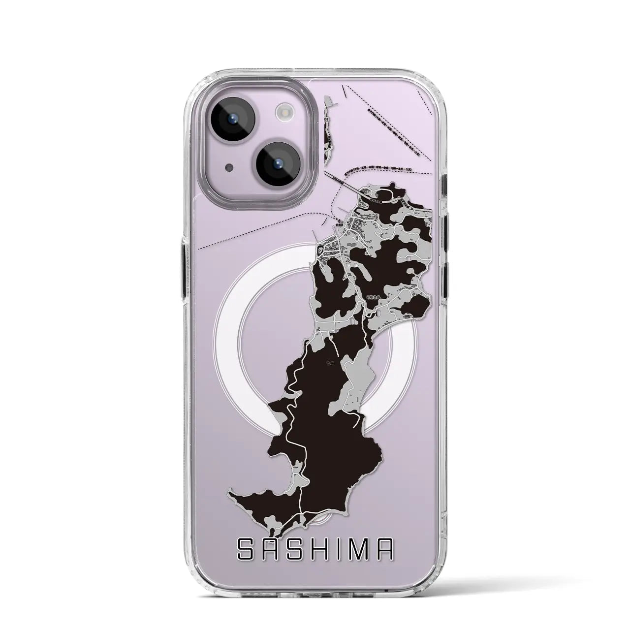 【佐島(愛媛県)】地図柄iPhoneケース(MagSafeタイプ)