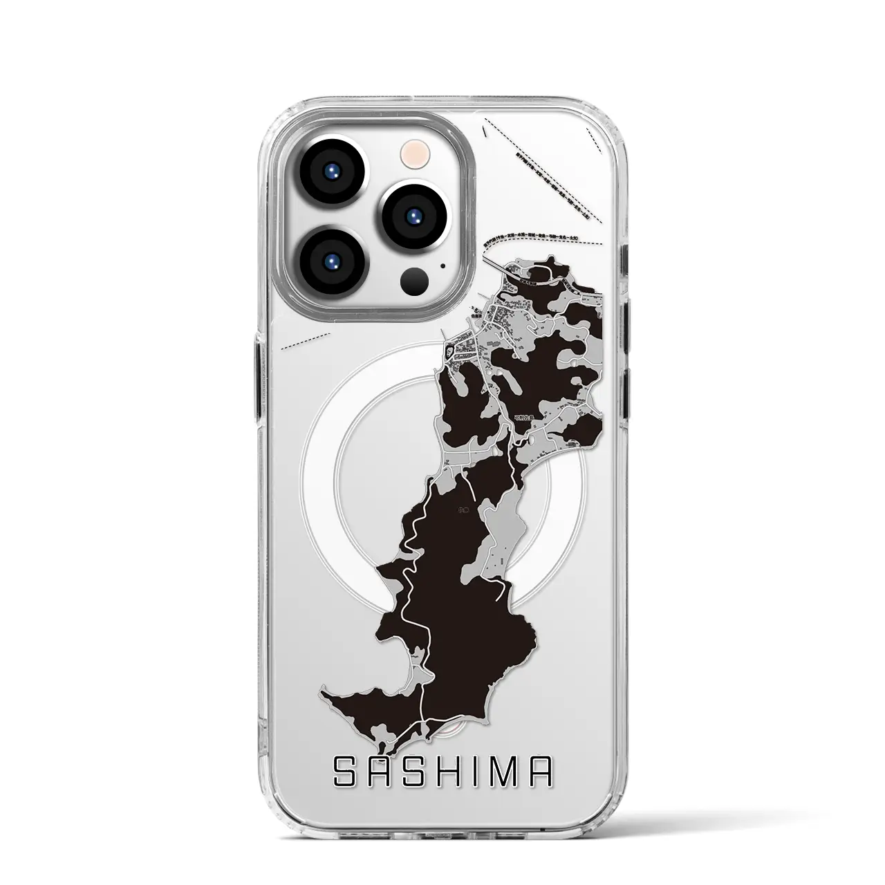 【佐島(愛媛県)】地図柄iPhoneケース(MagSafeタイプ)