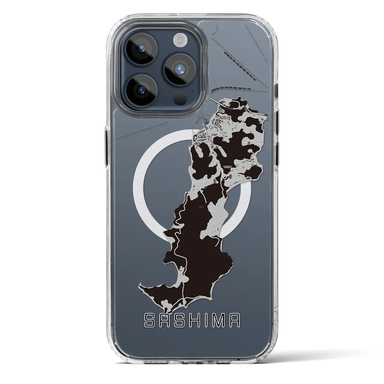 【佐島(愛媛県)】地図柄iPhoneケース(MagSafeタイプ)