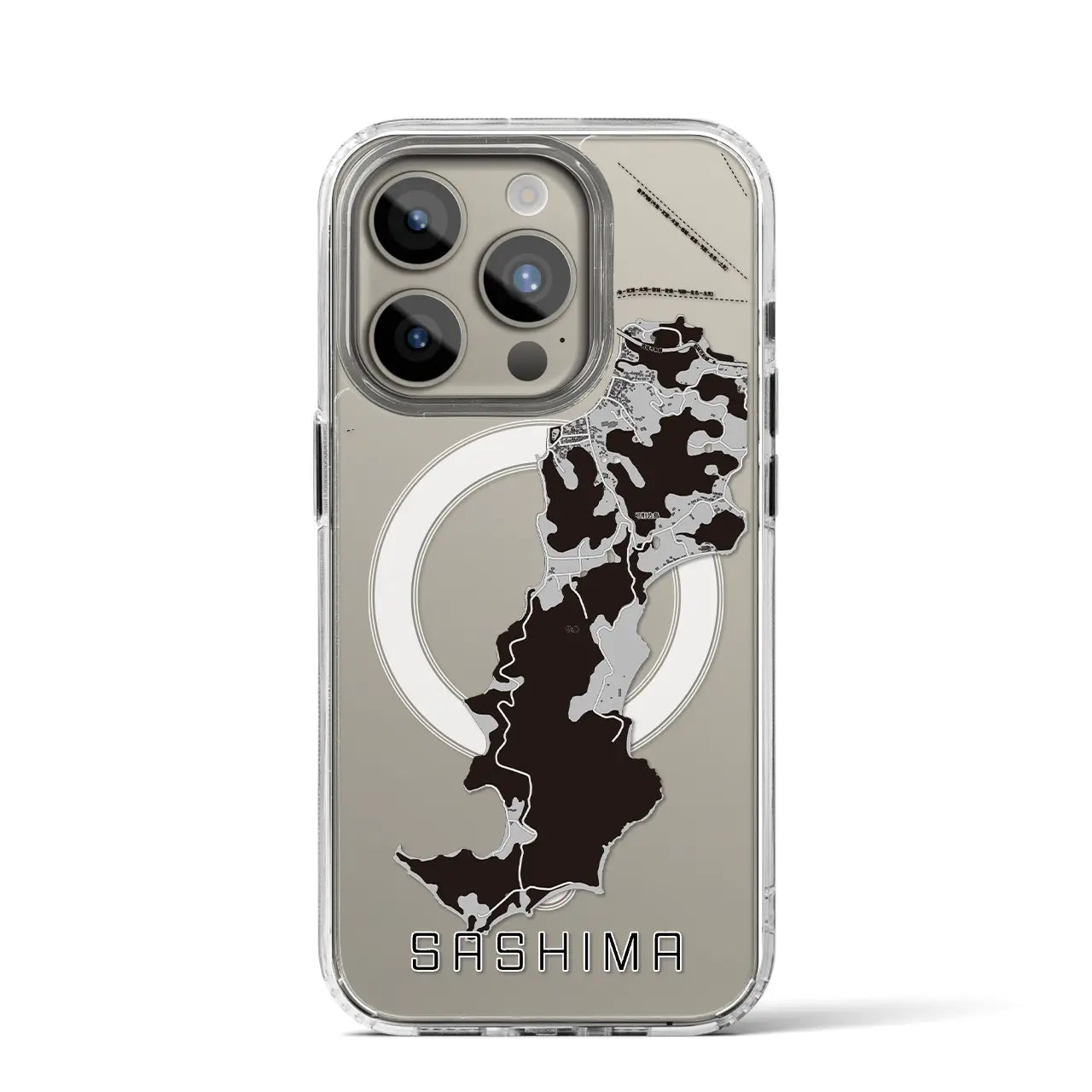 【佐島(愛媛県)】地図柄iPhoneケース(MagSafeタイプ)