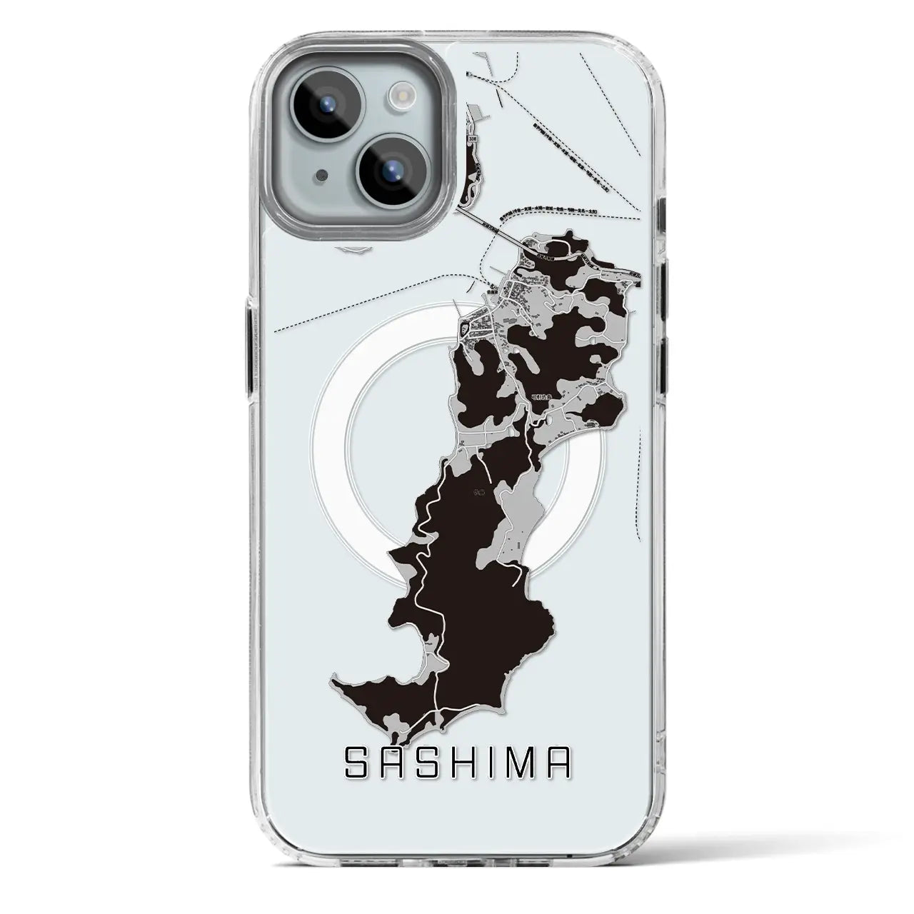 【佐島(愛媛県)】地図柄iPhoneケース(MagSafeタイプ)