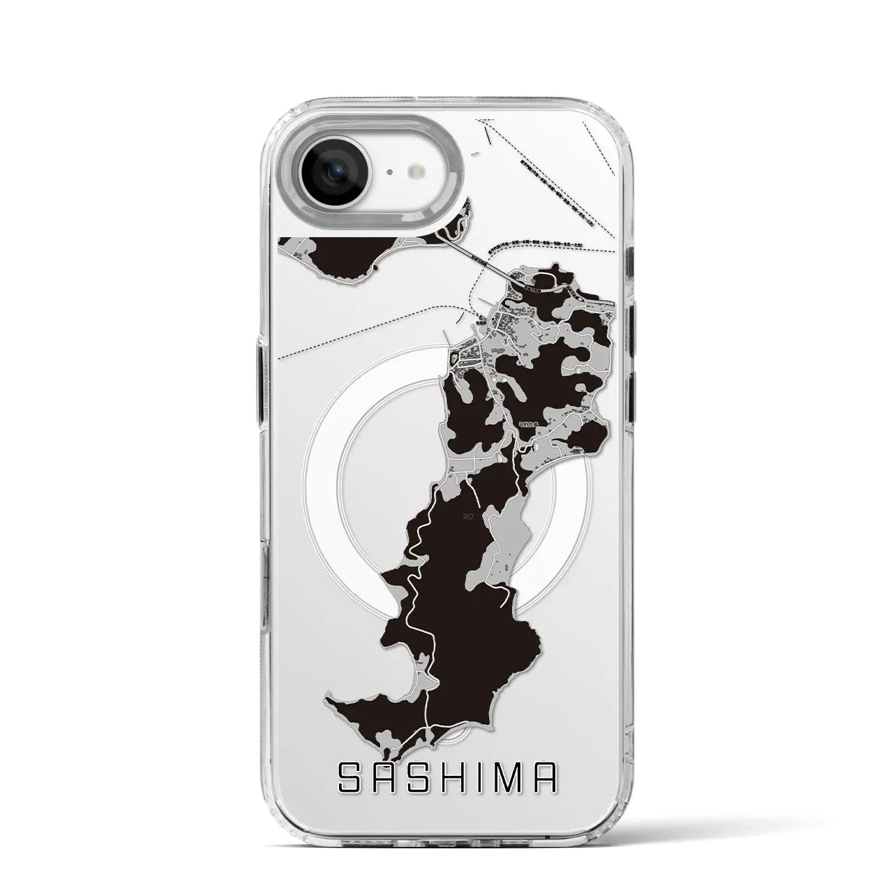 【佐島(愛媛県)】地図柄iPhoneケース(MagSafeタイプ)